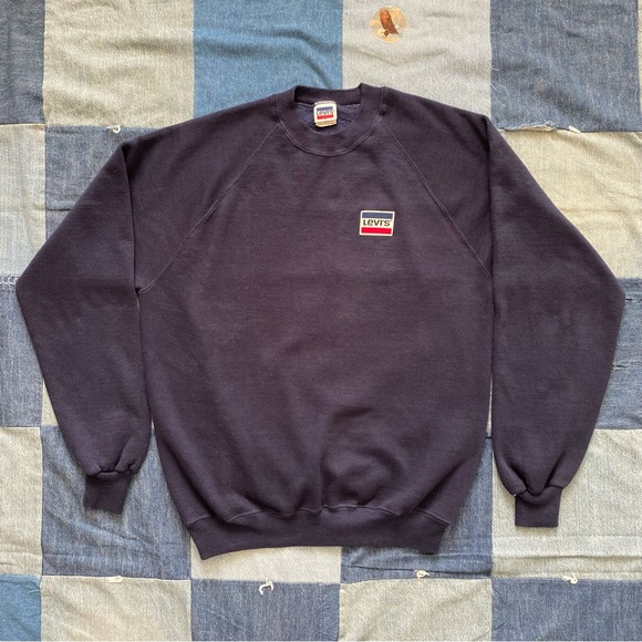 vintage levi’s crewneck sweatshirt navy - Picture 1 of 10